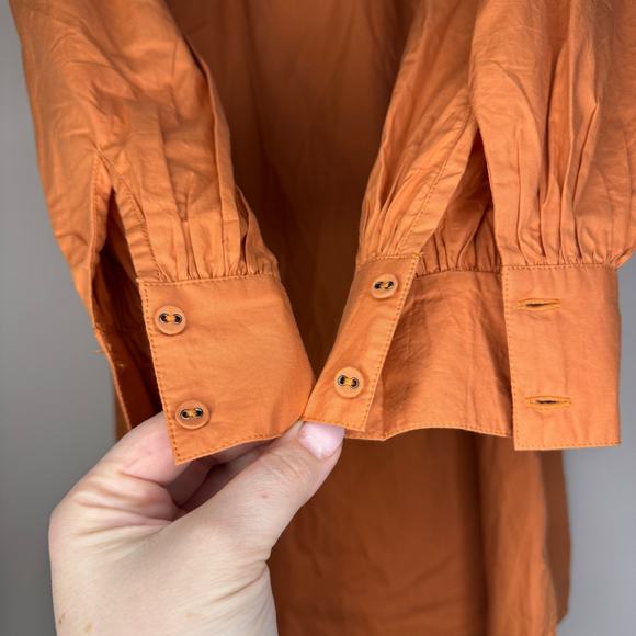 Ulla Johnson Scarlette Tunic Orange Embroidered Size 2 - Picture 7 of 9